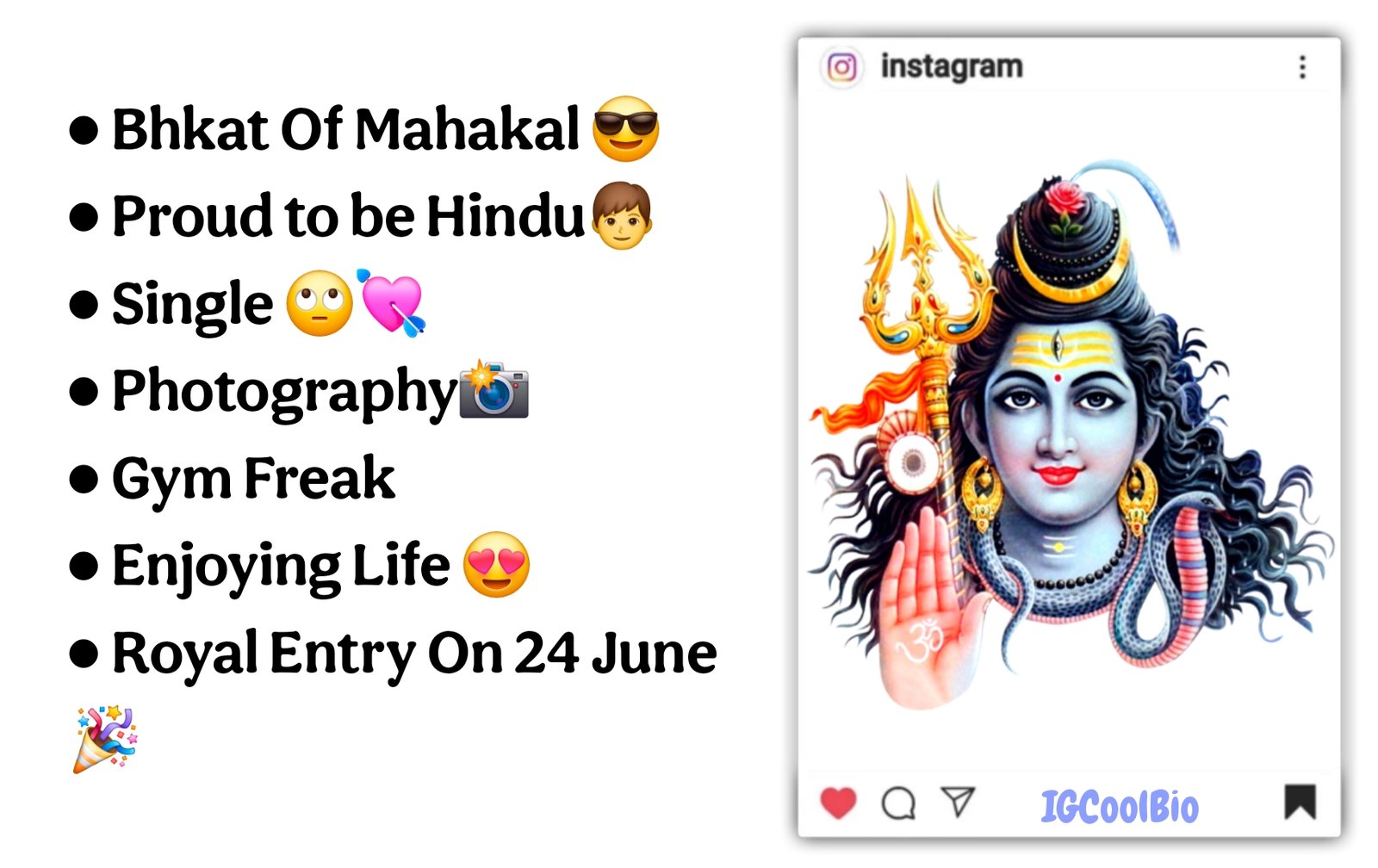 Mahakal Bio For Instagram