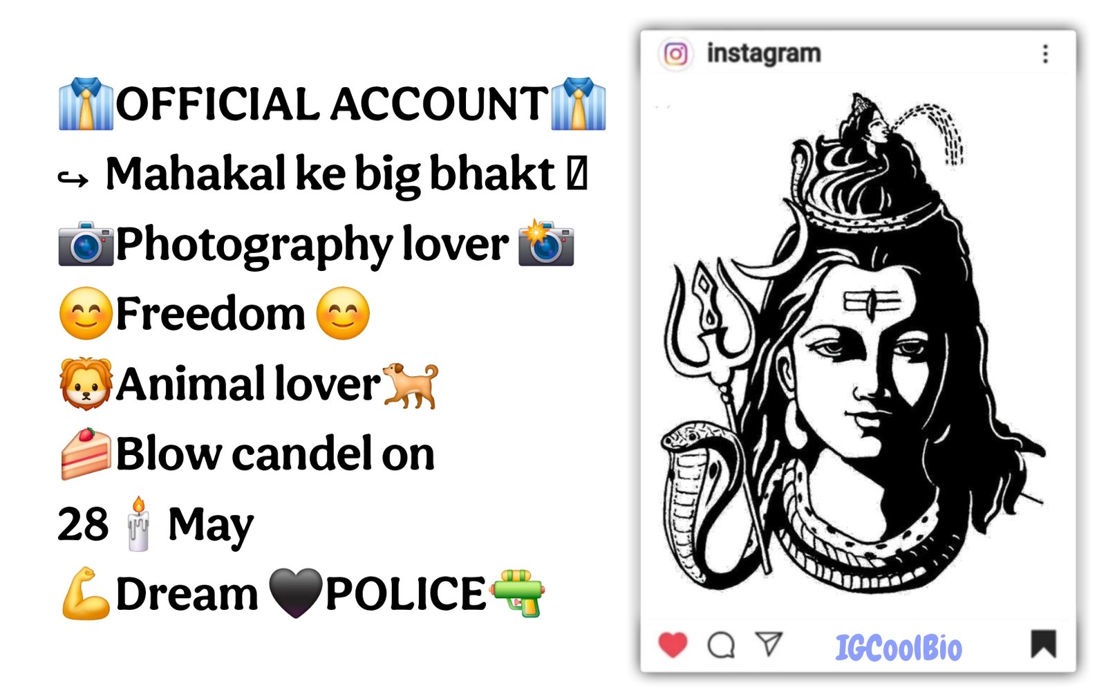 Stylish Mahakal Bio For Instagram
