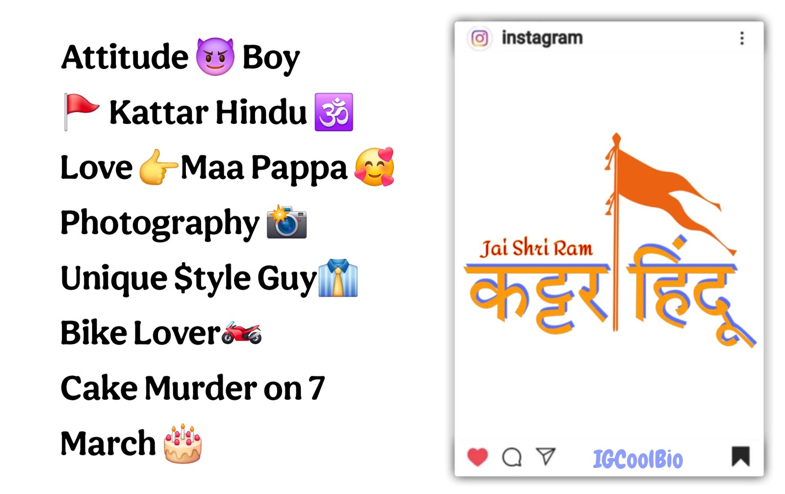 Instagram Bio For Hindu Boy