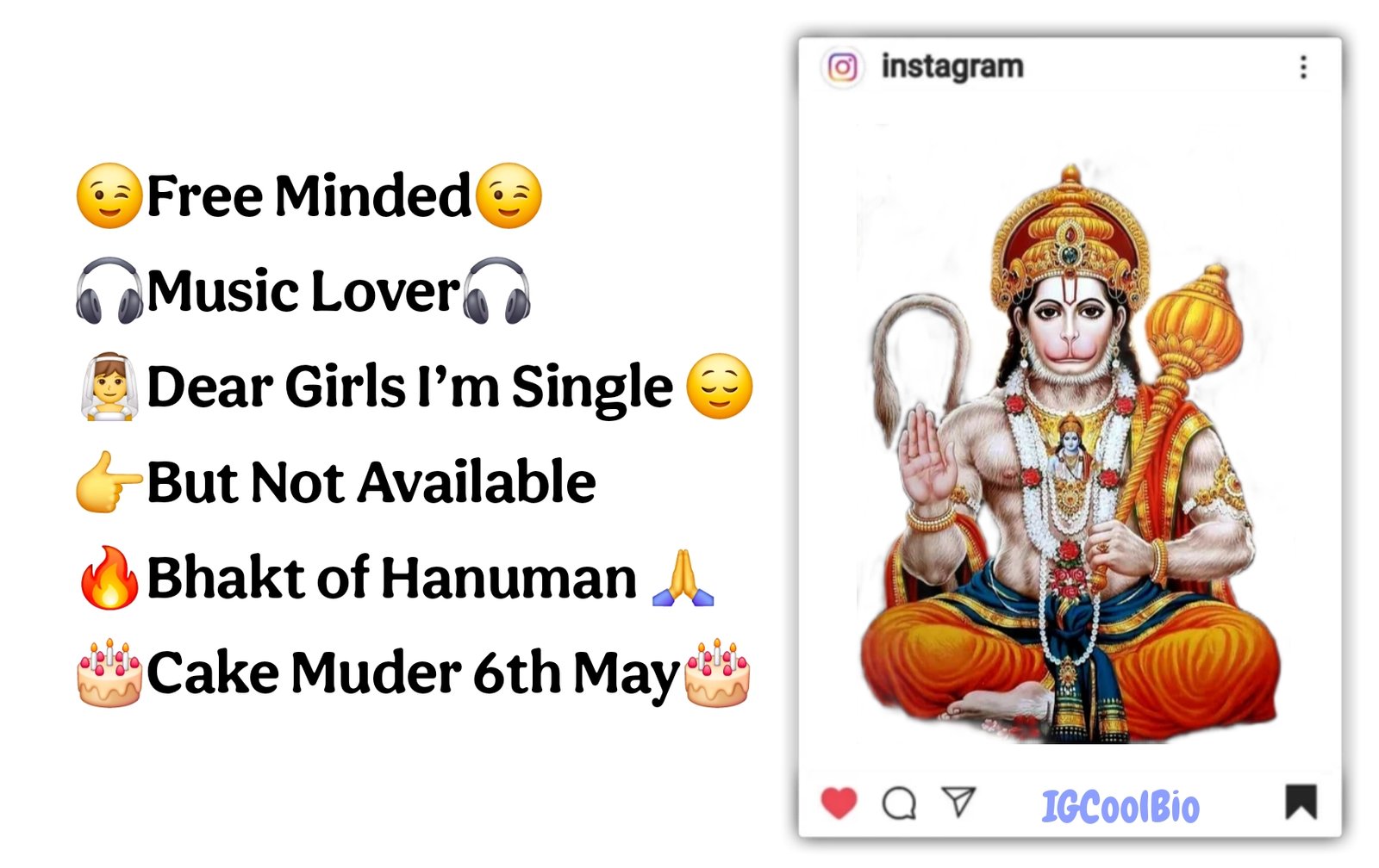 Hanuman Bio For Instagram In English