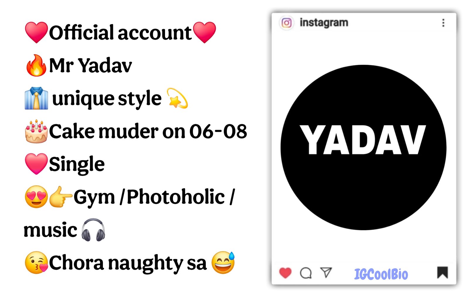 Ahir Yadav bio for instagram in english