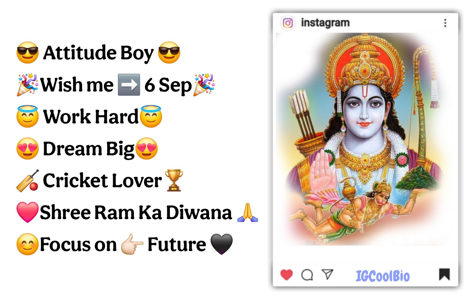 Jai Shree Ram Instagram Bio