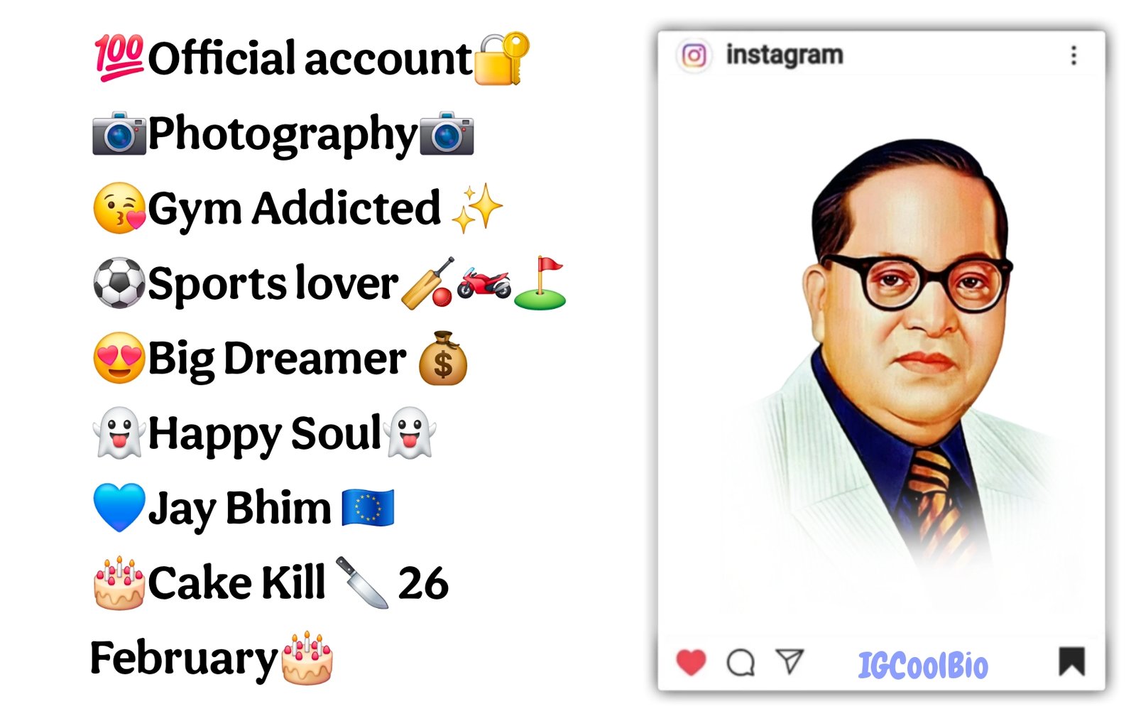 Jay Bhim Bio For Instagram