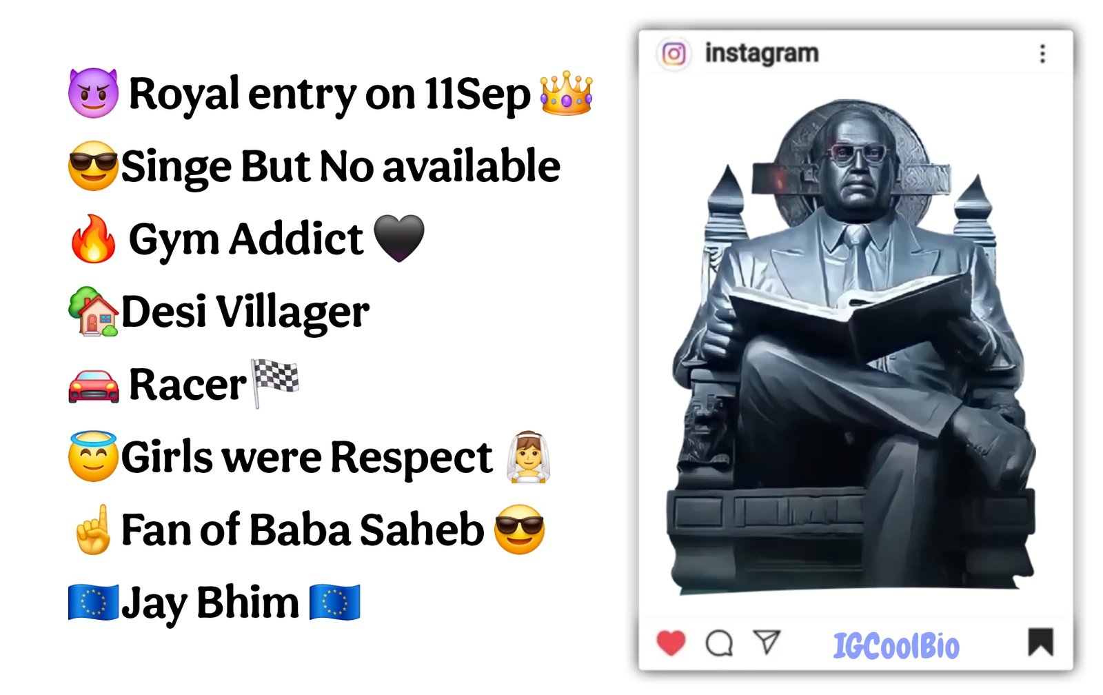 Baba Saheb Ambedkar Bio For Instagram
