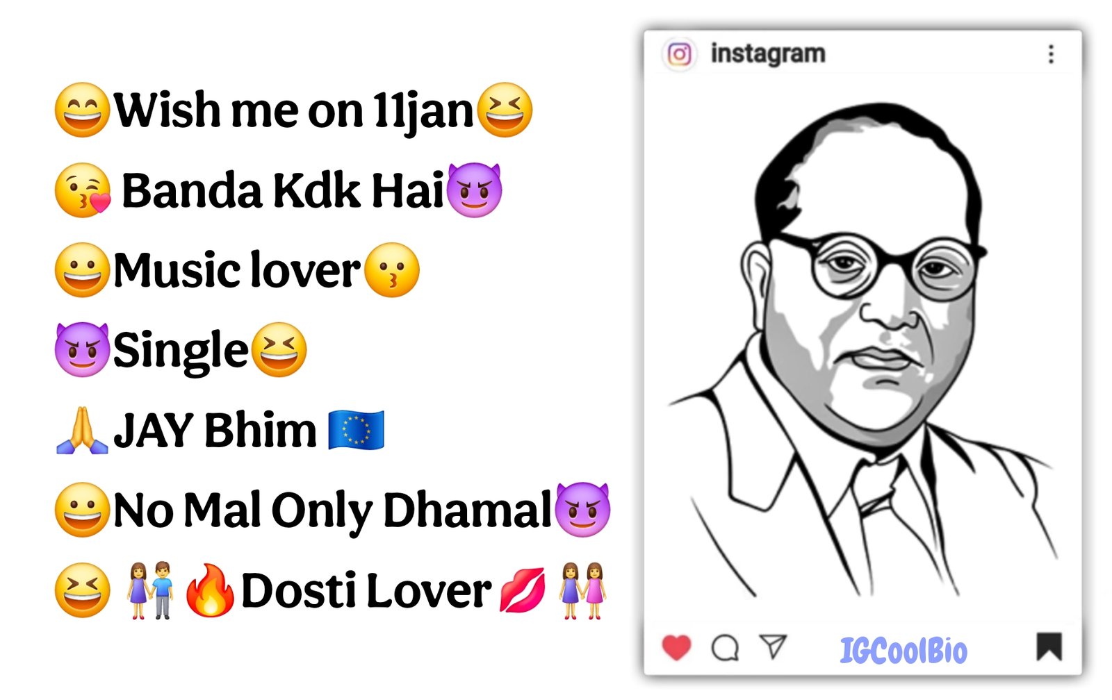 Instagram Bio Jay Bhim