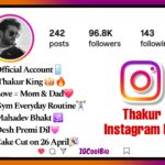 Thakur Bio For Instagram