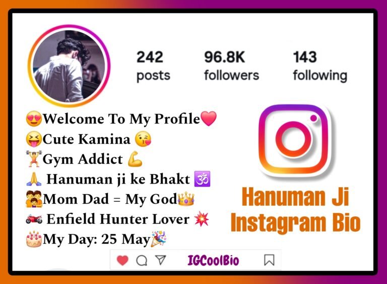Hanuman Ji Bio For Instagram