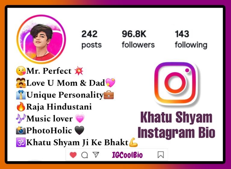 Khatu Shyam Bio For Instagram