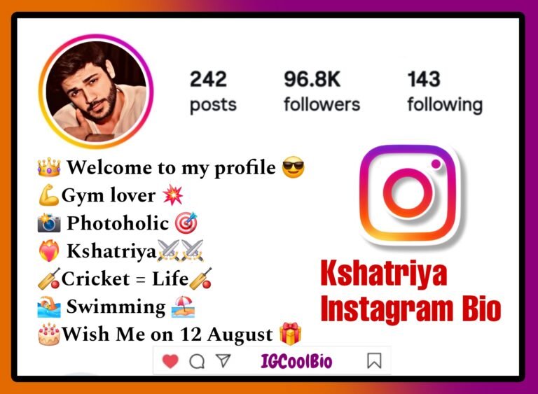 क्षत्रिय Bio For Instagram