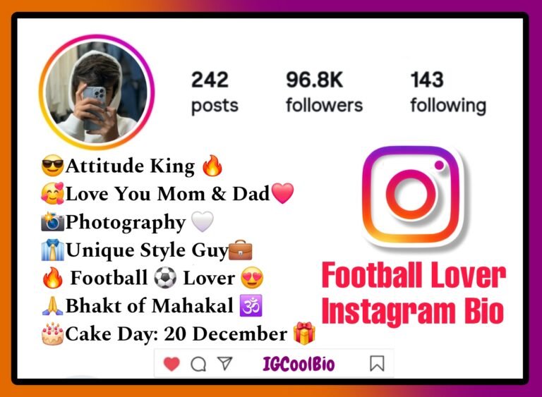 Instagram Bio For Football Lover