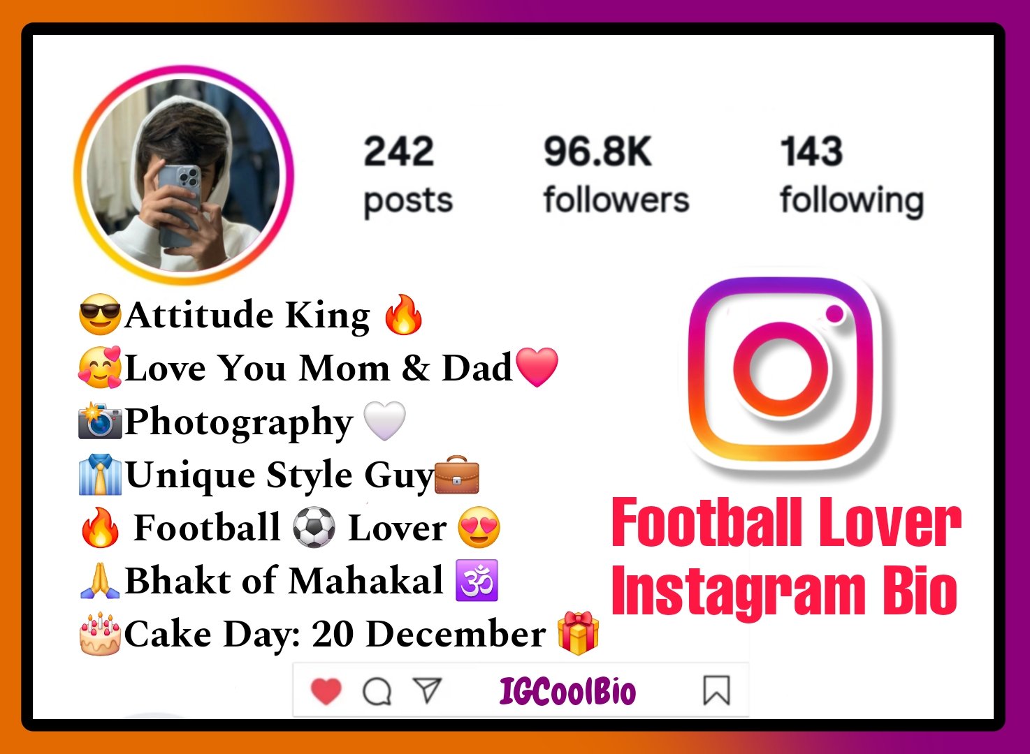 Instagram Bio For Football Lover