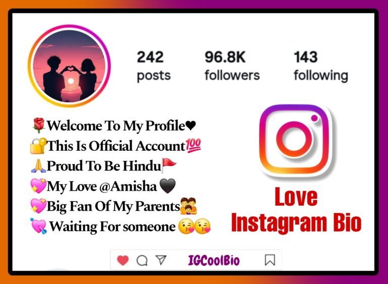Love Bio For Instagram