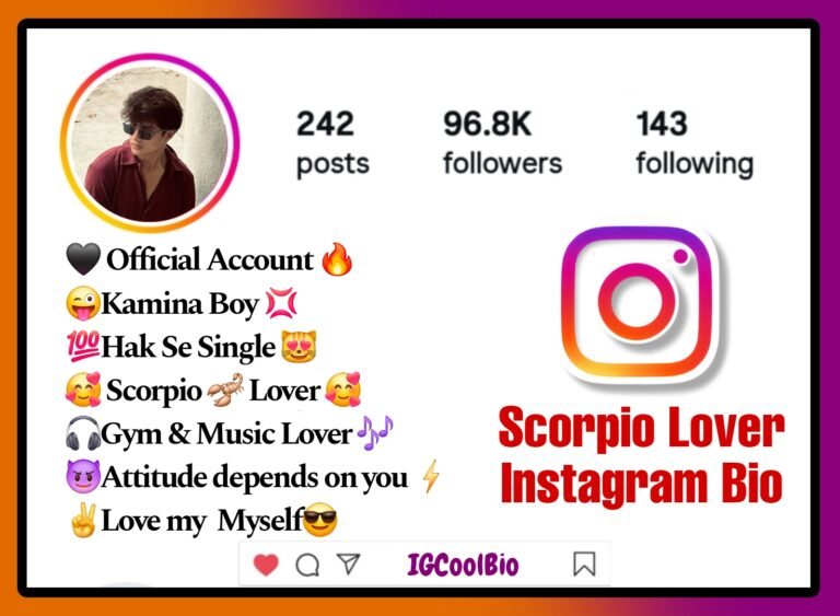 Scorpio Lover Bio For Instagram