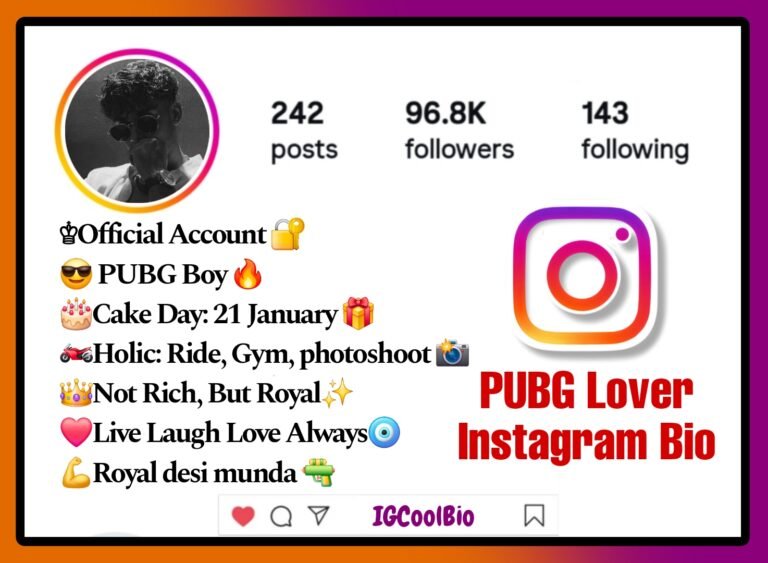 Instagram Bio For PUBG Lover