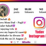 Yadav Bio For Instagram